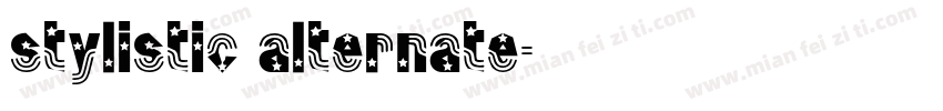 stylistic alternate字体转换